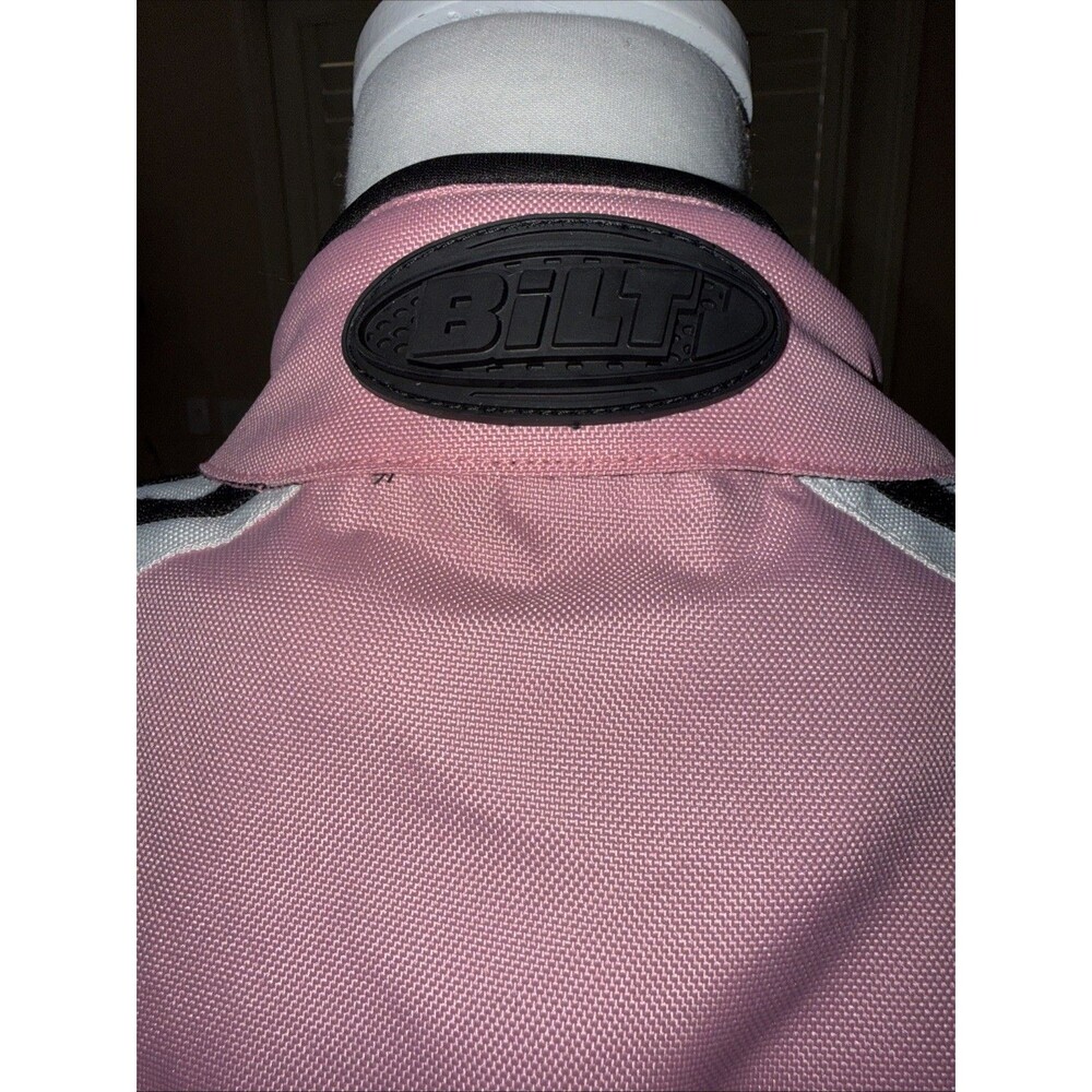 BILT Women's Motorcycle Jacket Pink Black Armored Textile Moto Riding Biker L - Picture 5 of 14